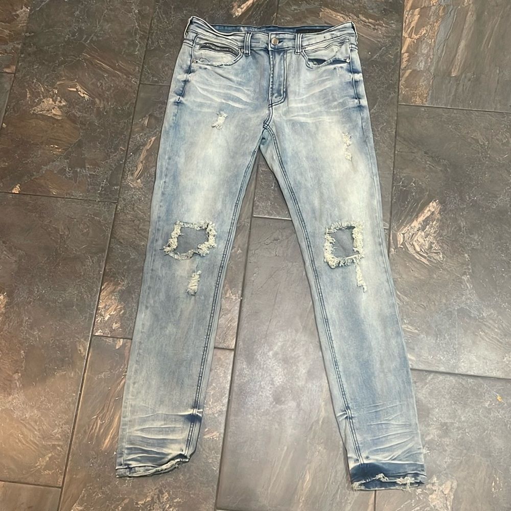 Rockstar Original Ultra Slim Skater Distressed Jeans size 32